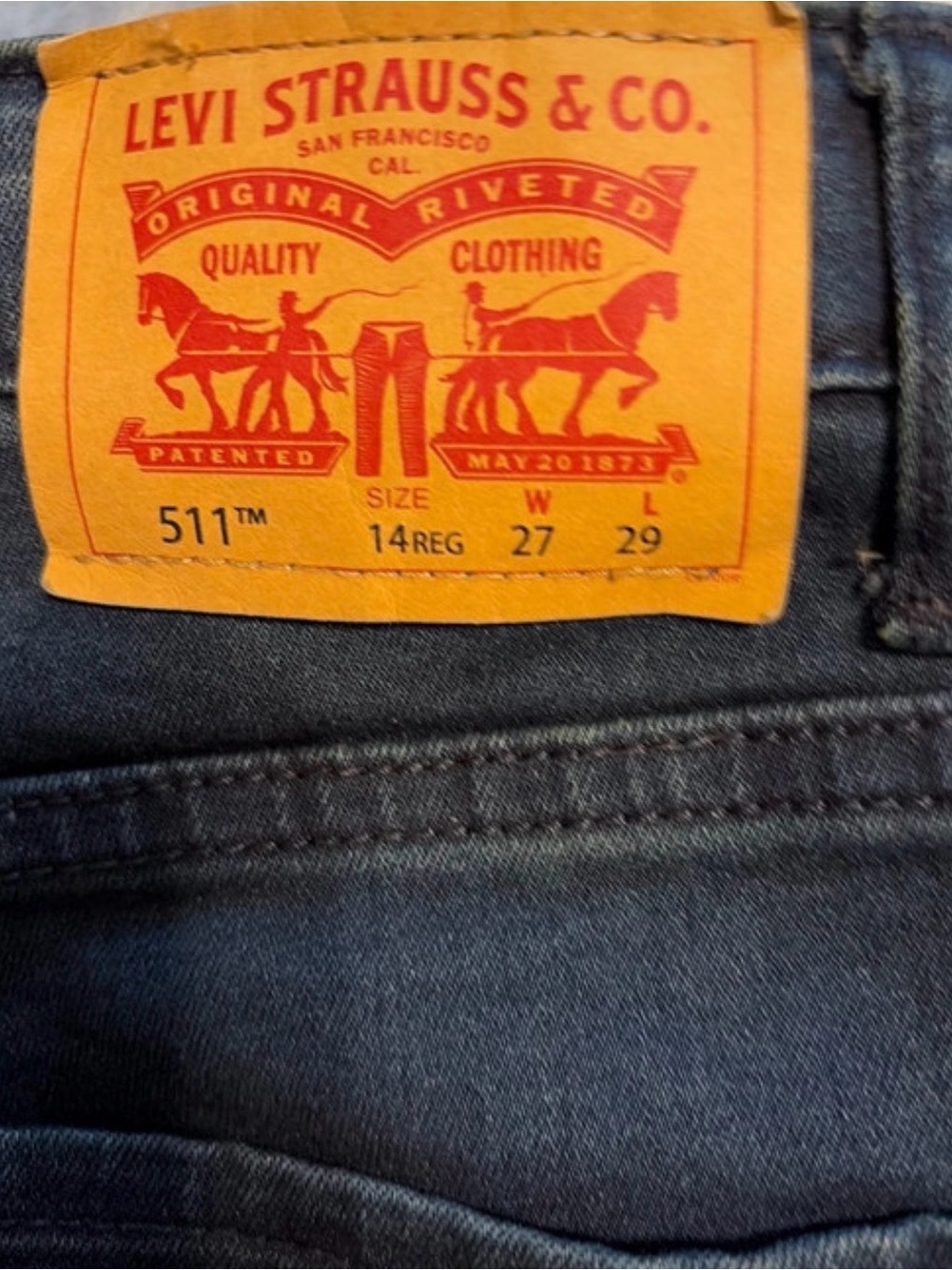Levi's 511 Slim Teen Jeans in Dark Blue Denim